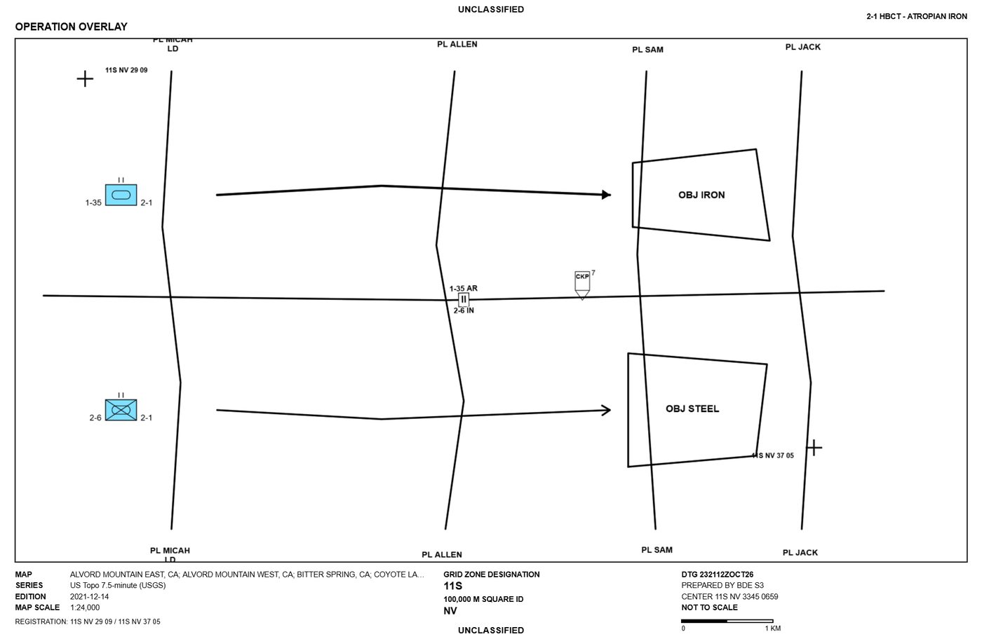 Exported clear acetate of the operation overlay with registration marks and marginal data